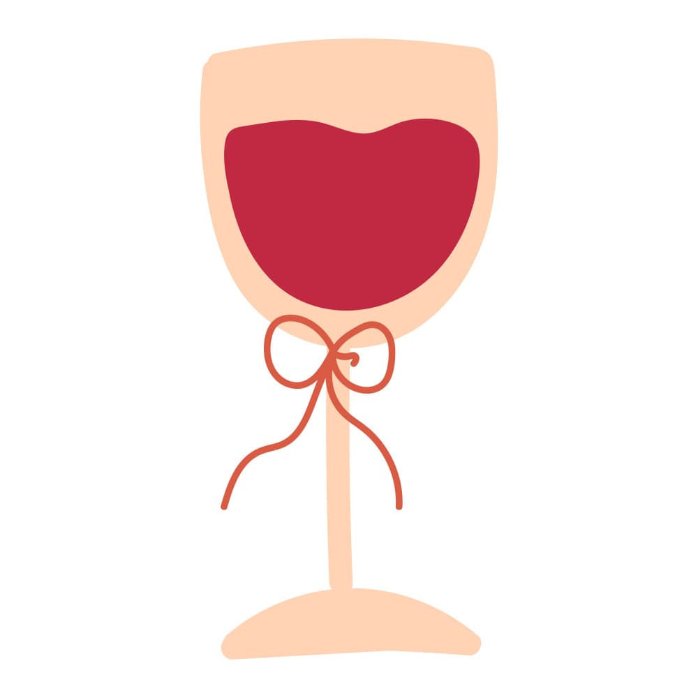 Romantic Red Wine Glass by Marika Barsrsind — canvas wall art