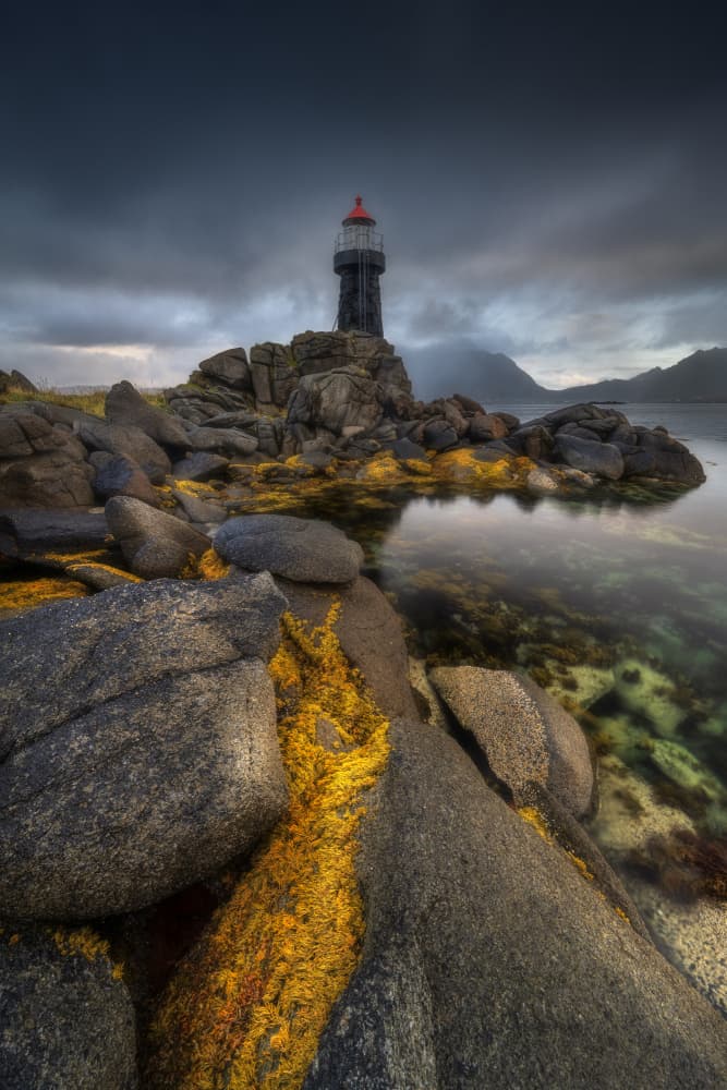 Moody Coastal Lighthouse by Adam Pachula — canvas wall art