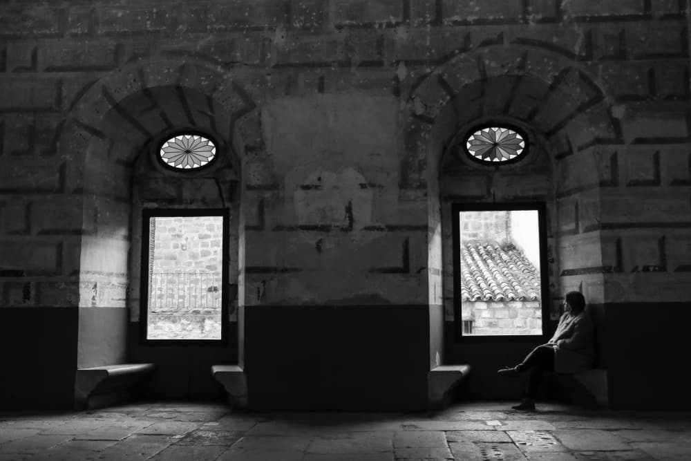 Pensive Woman by Window by Juan José — canvas wall art