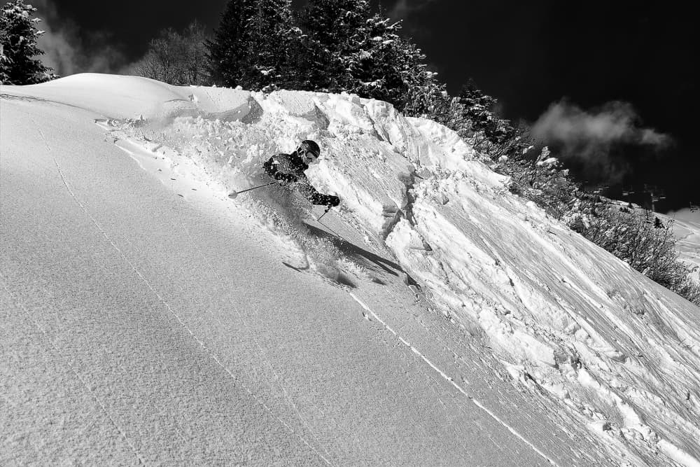 Dynamic Powder Skiing by Marcel Rebro — canvas wall art