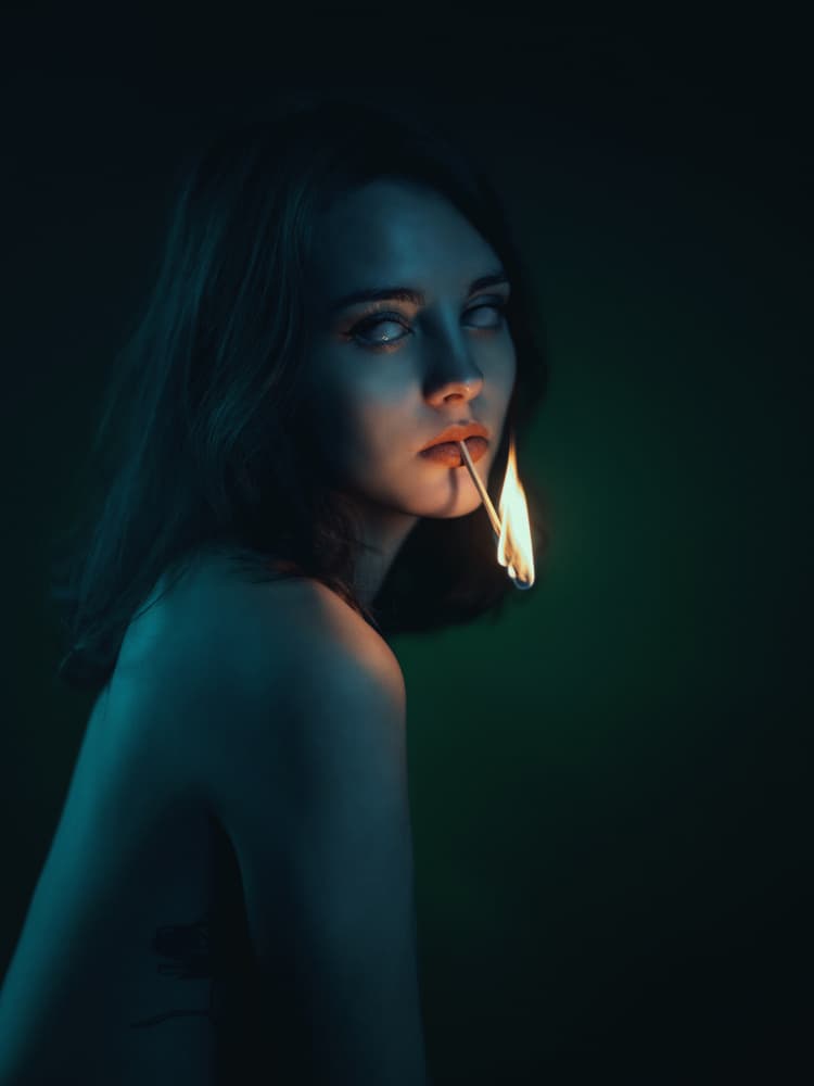 Ethereal Match Portrait by Martin Lee — canvas wall art