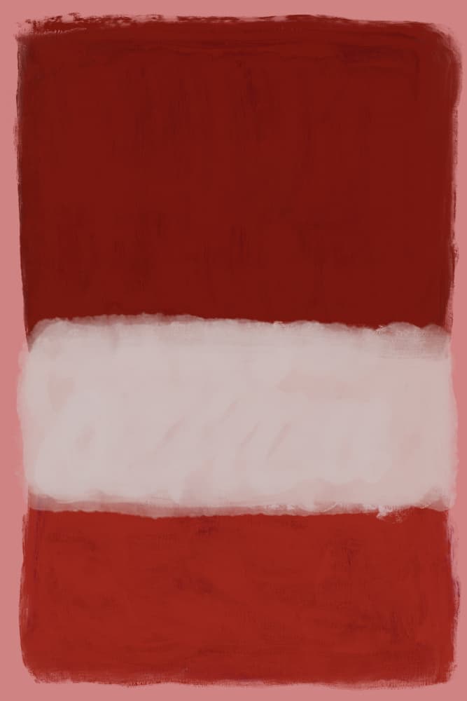 Red White Color Blocks by The Art Concept — canvas wall art