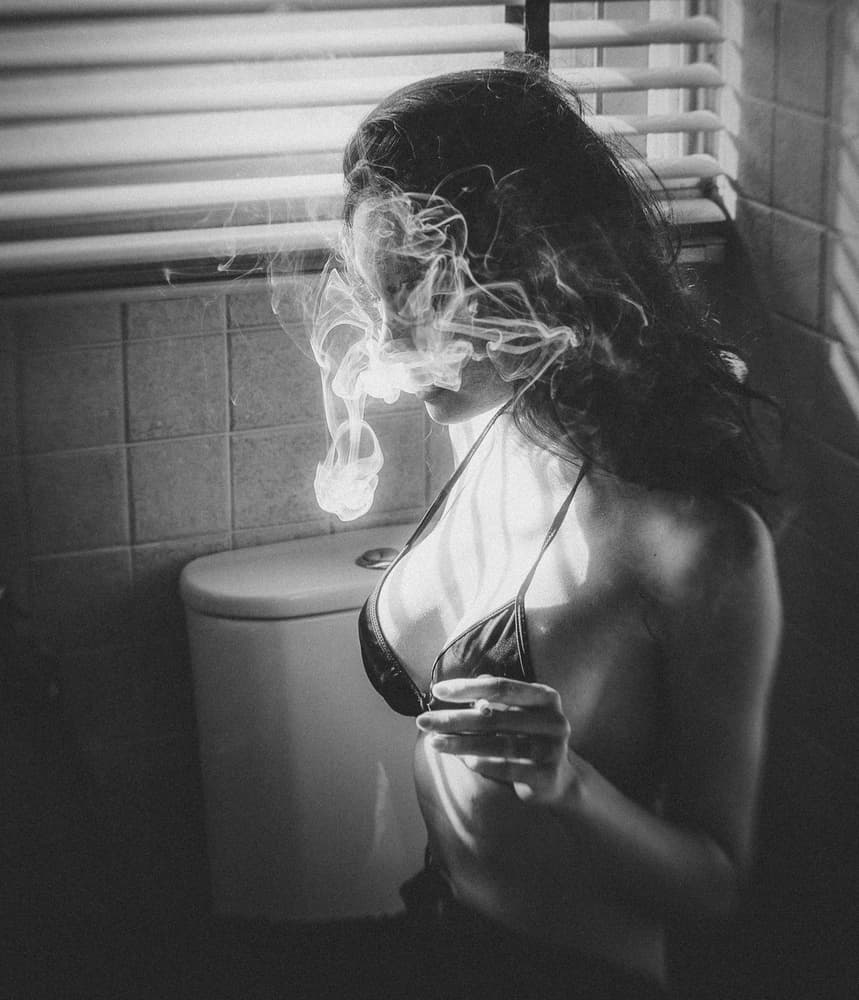 Smoke And Shadow Woman by ADIREK M — canvas wall art