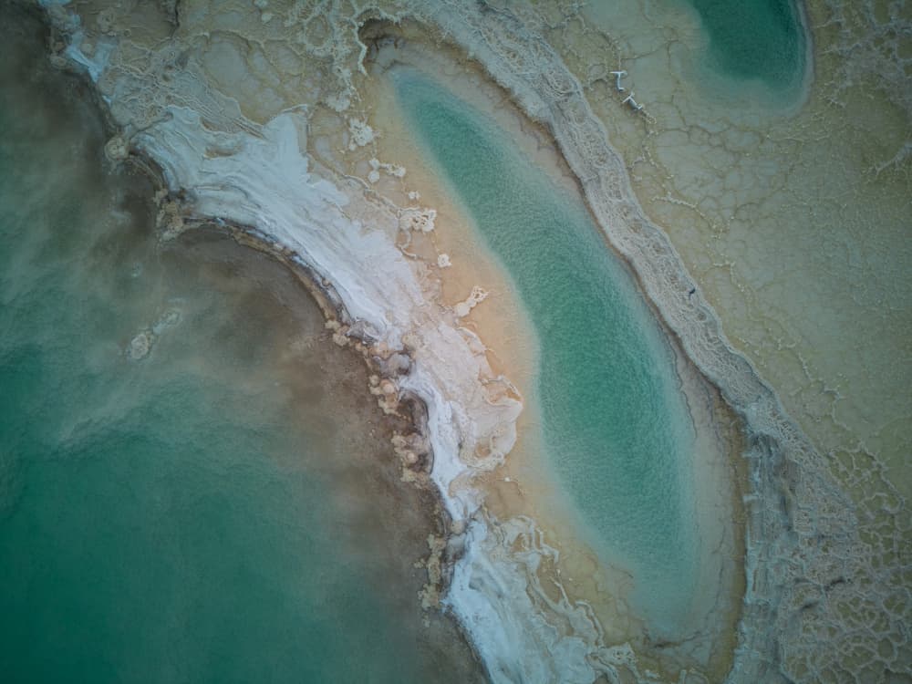 Serene Turquoise Pools by Avital Hershkovitz — canvas wall art
