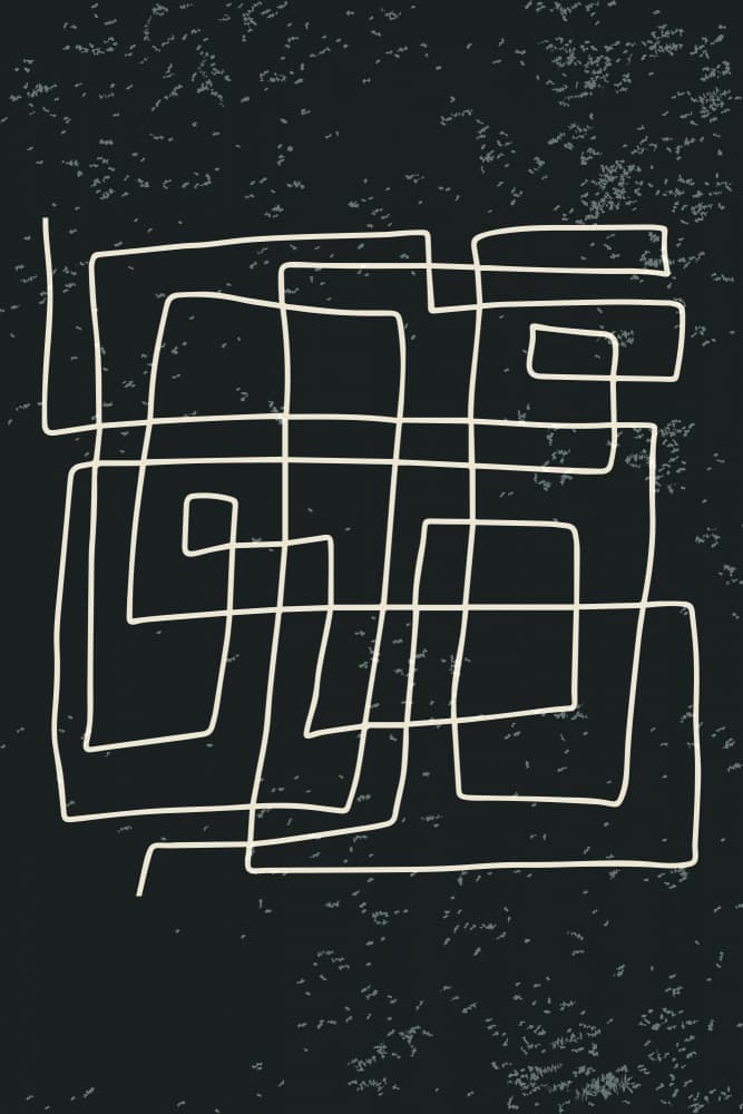 Winding Abstract Lines by jay stanley — canvas wall art