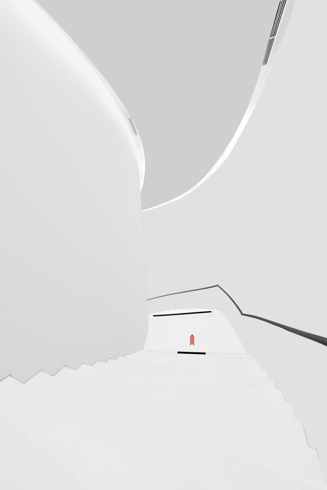 White Minimalist Architecture by Jorge Pimenta — canvas wall art