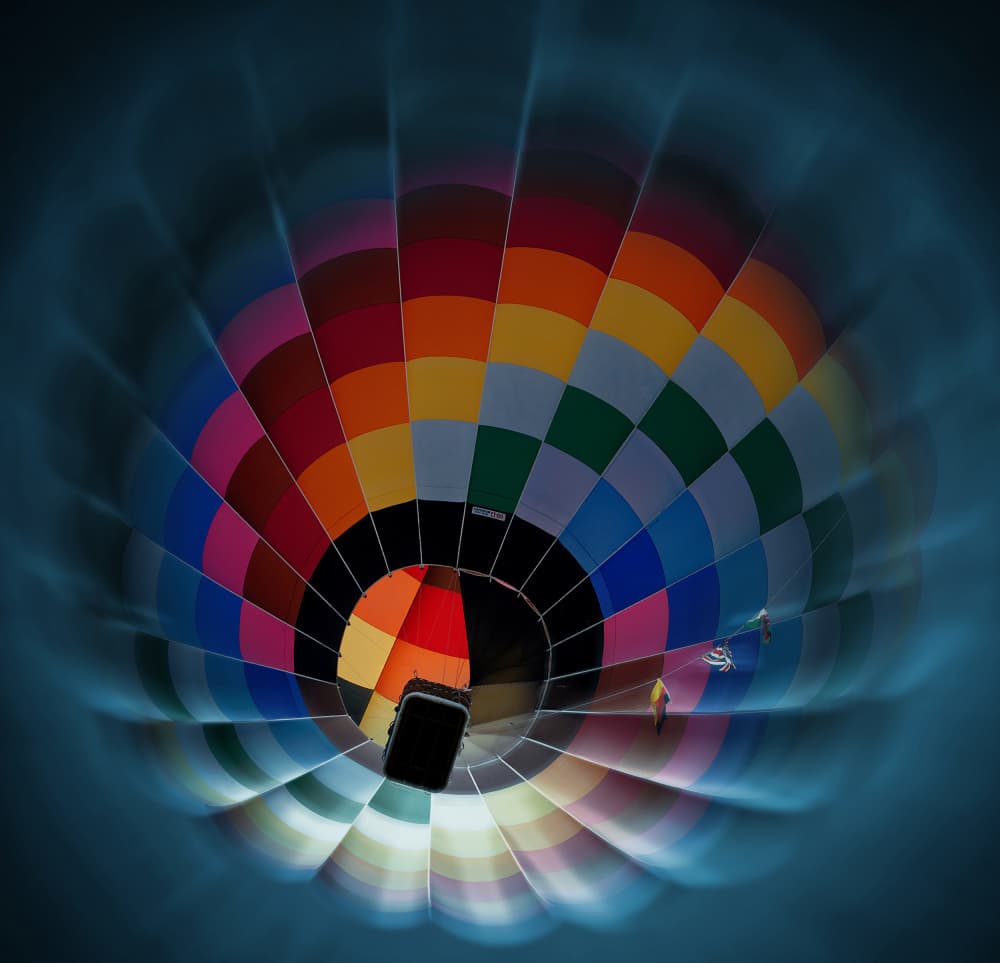 Rainbow Balloon Interior by Erhard Batzdorf — canvas wall art