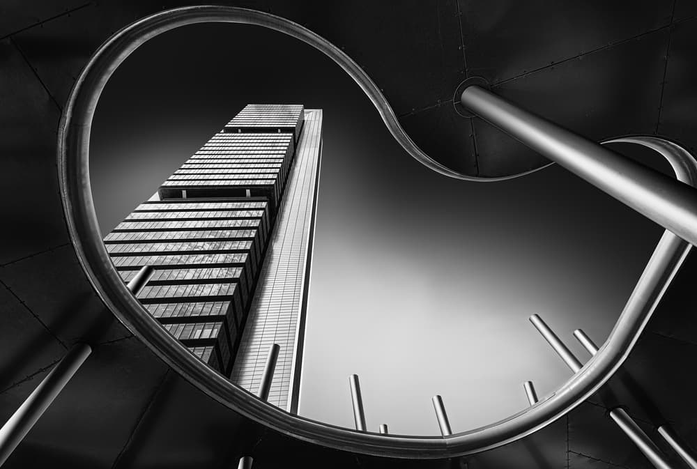 Modern Skyscraper Geometry by Antoni Figueras — canvas wall art