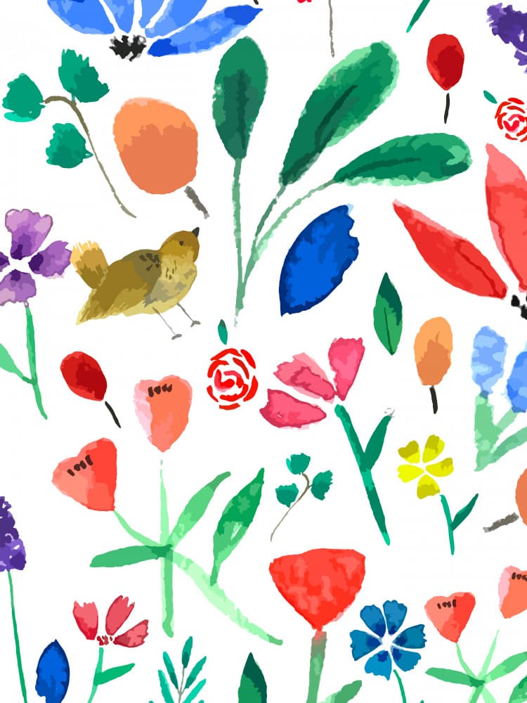 Whimsical Spring Garden by Elizabeth C — canvas wall art