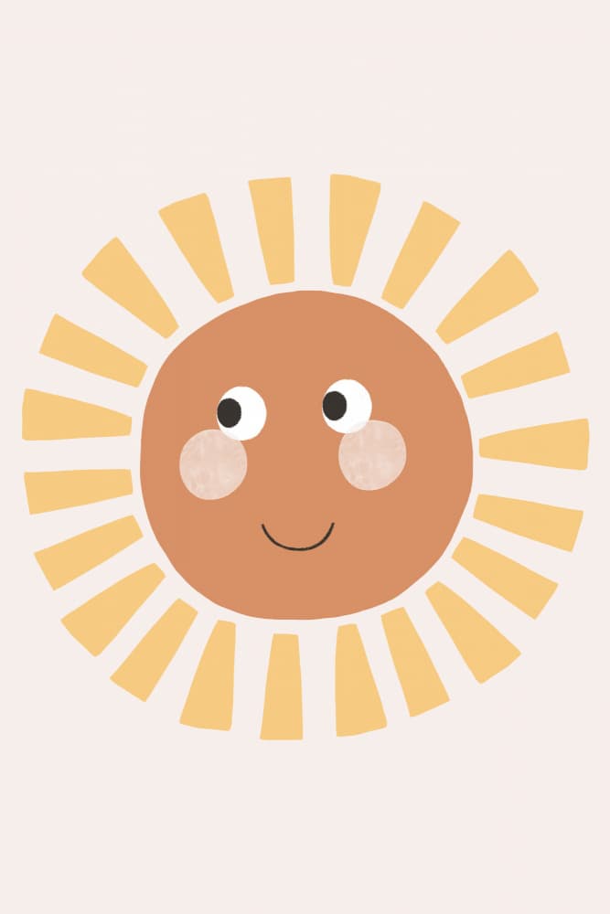 Happy Smiling Sun by Menina Lisboa — canvas wall art