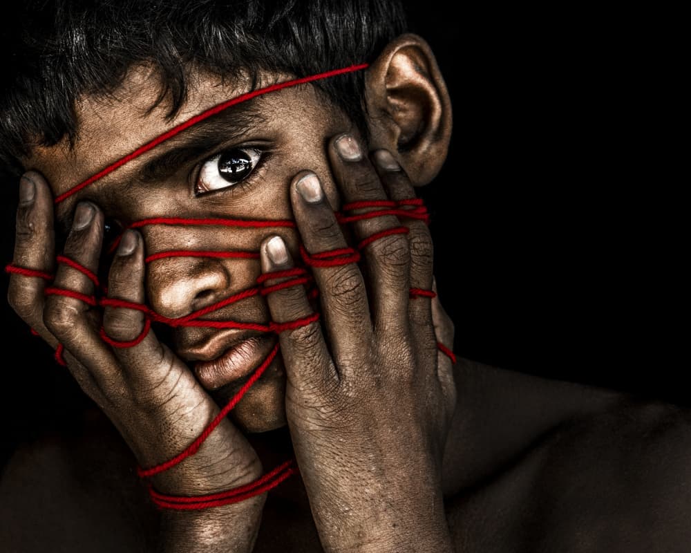 Bound by Red String by JAYATU CHANDRA DAS — canvas wall art