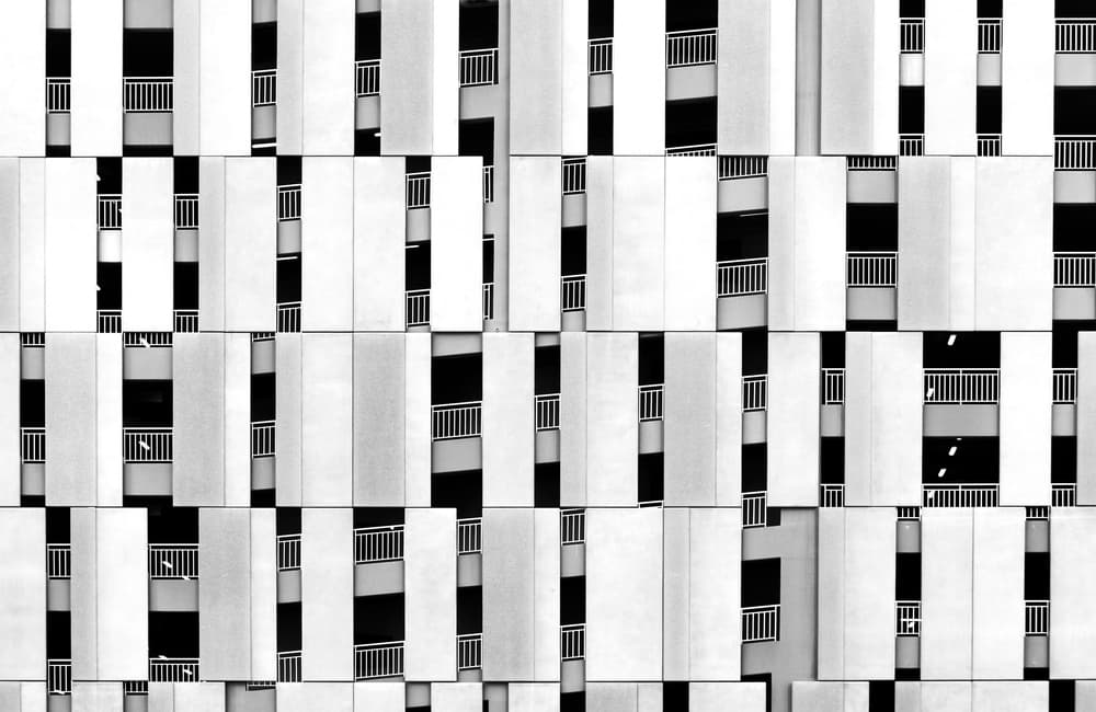 Geometric Facade Pattern by Hans-Wolfgang Hawerkamp — canvas wall art