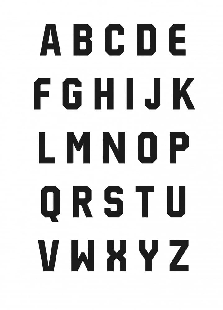 Modern Alphabet Letters by kathrinmay — canvas wall art