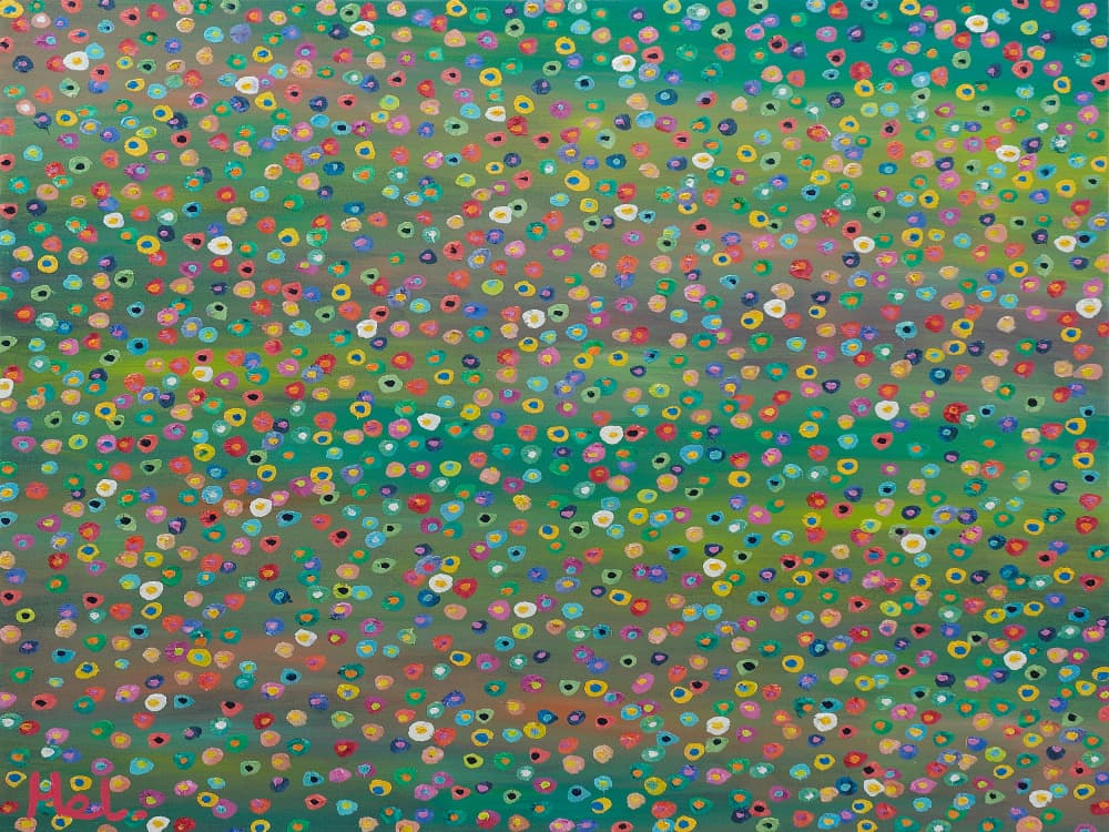 Field of Joyful Dots by Helen Joynson — canvas wall art
