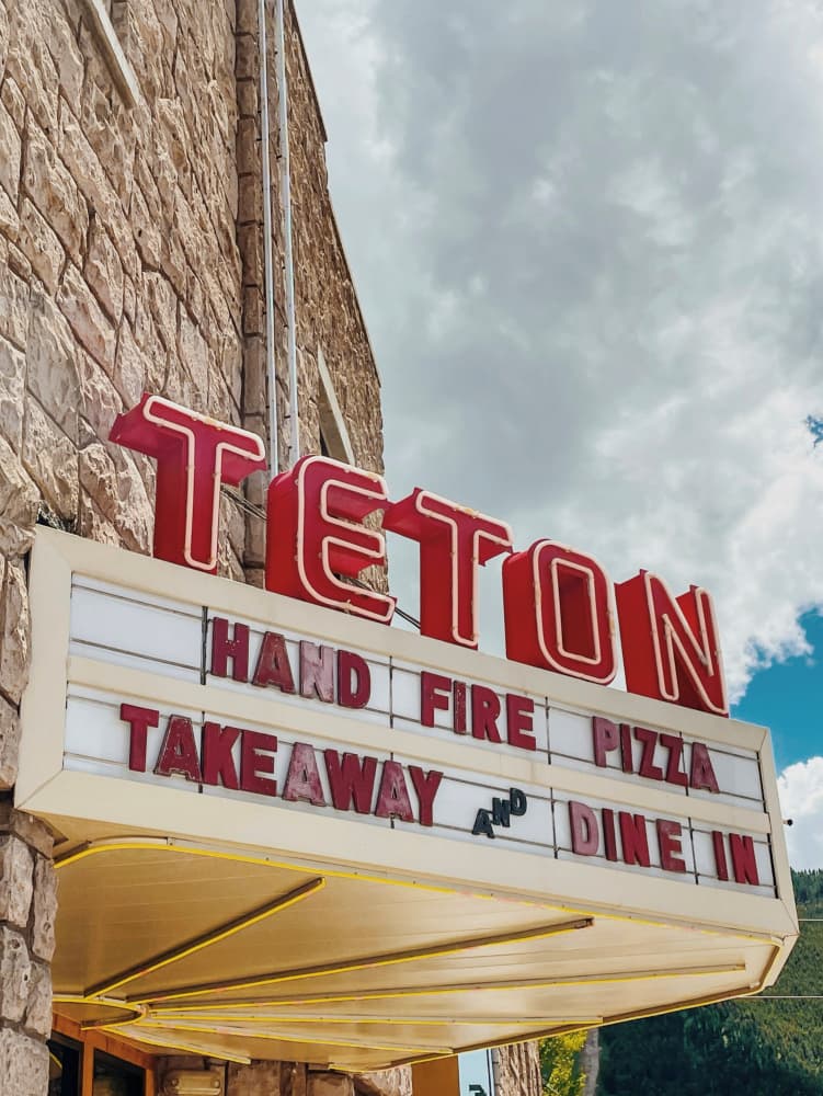 Teton Pizza Marquee by Del Mundo Imagery — canvas wall art