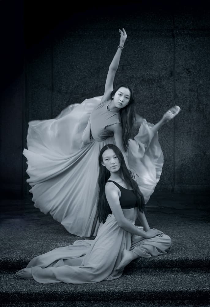 Elegant Dance Portrait by Yanny Liu — canvas wall art
