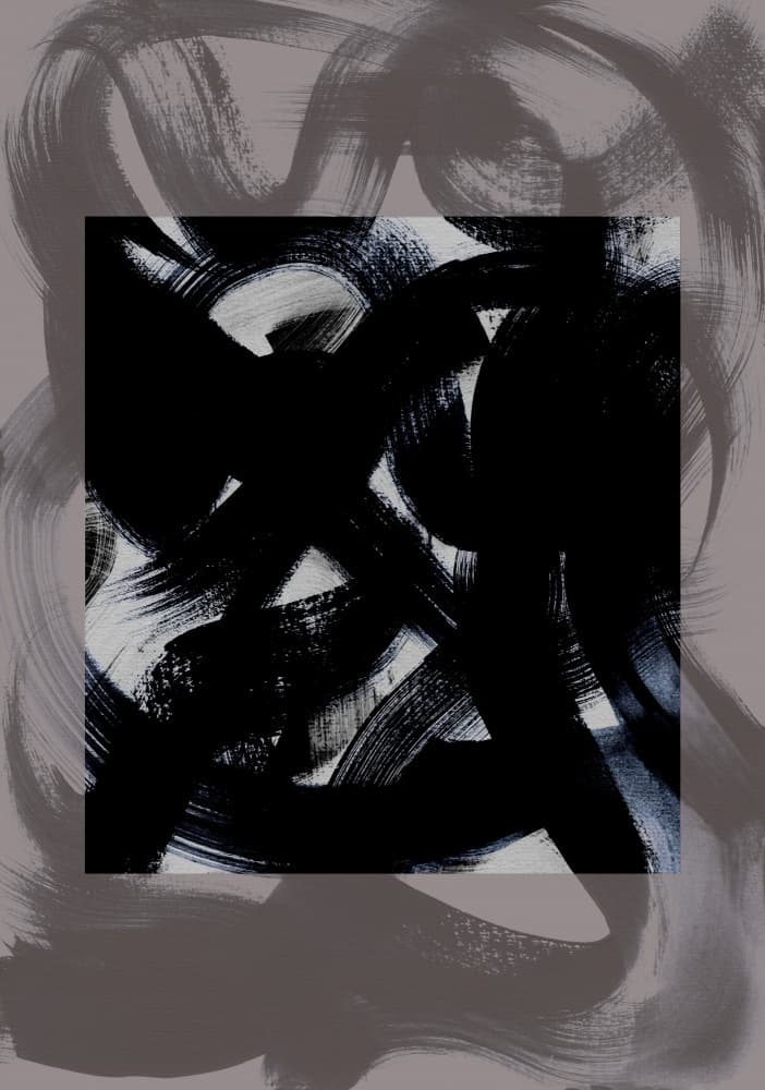 Abstract Brush Strokes 164Y by Mareike Böhmer — canvas wall art