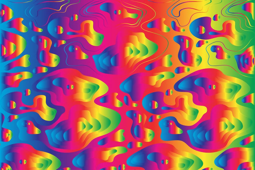 Abstract Rainbow Flow by Sue Skellern — canvas wall art