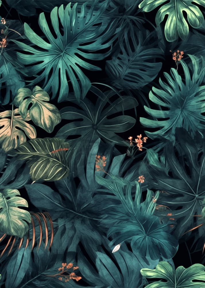 Lush Tropical Foliage by Justyna Jaszke — canvas wall art