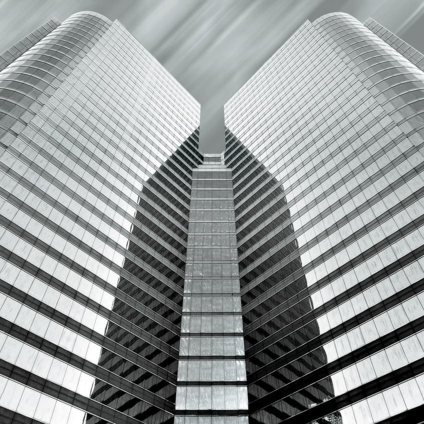 Glass Towers Skyward by Nanouk el Gamal - Wijchers — canvas wall art