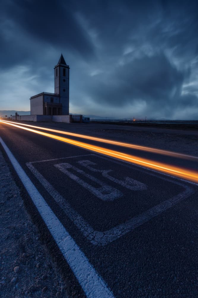 Twilight Church Road by Doroteo Tobarra Narro — canvas wall art