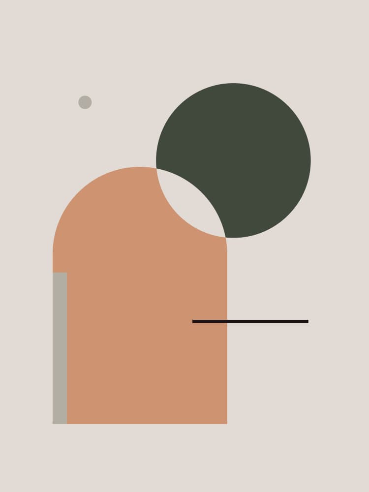 Warm Geometric Shapes by Nilesh Kulkarni — canvas wall art