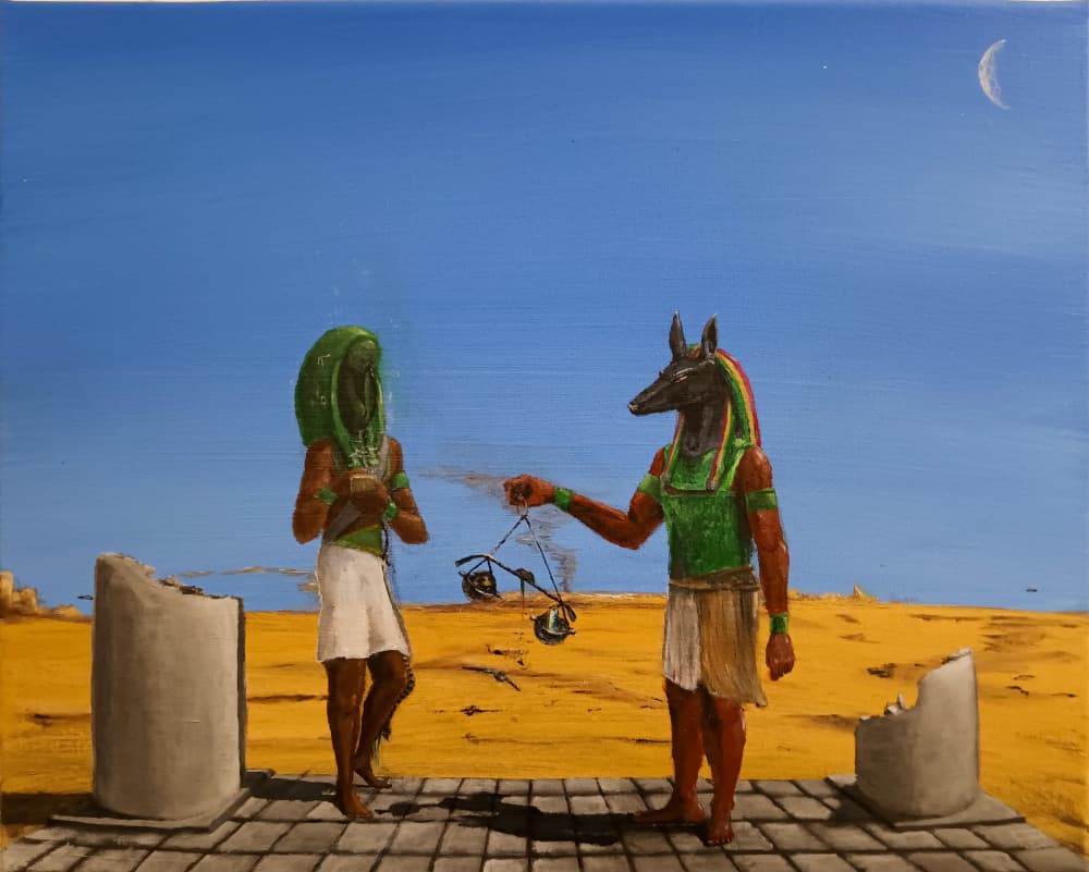 Anubis Desert Scales by Ezekiel Y.D. Schmitt — canvas wall art