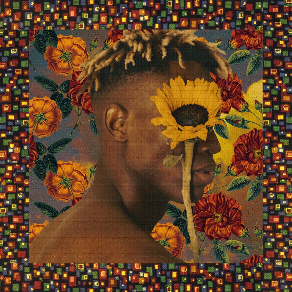 Vibrant Sunflower Portrait by CosmoZach — canvas wall art