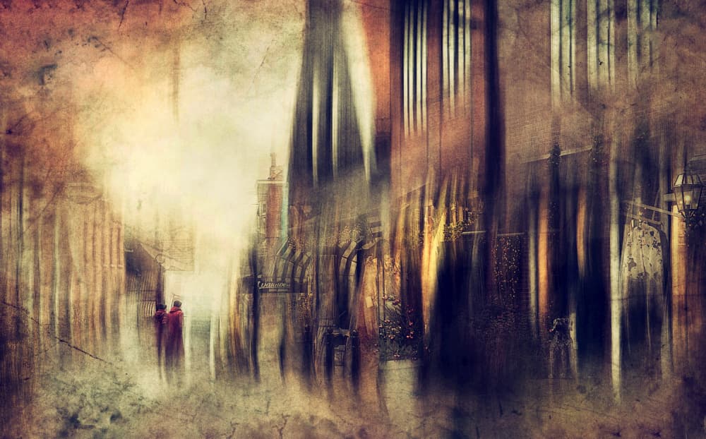 Moody City Passage by Jan van der Linden — canvas wall art