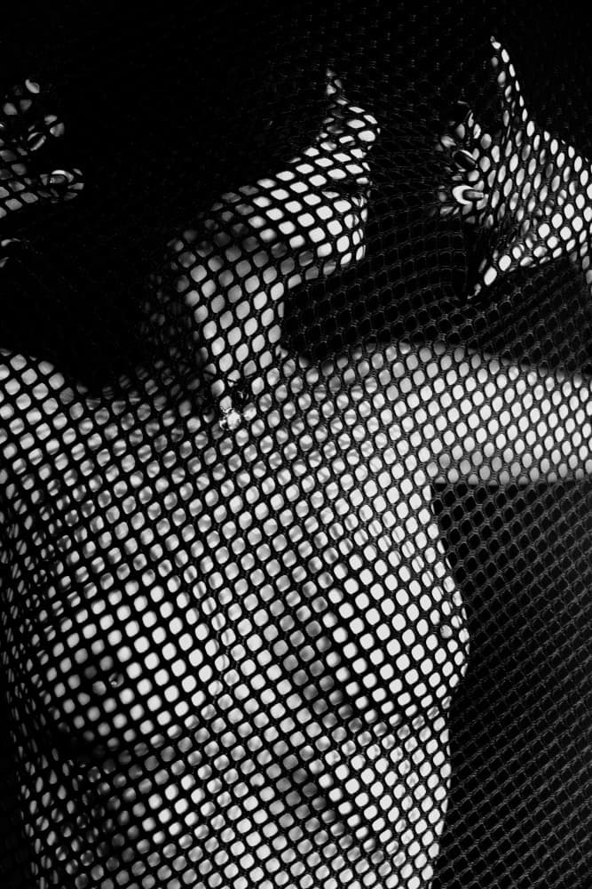 Mysterious Fishnet Figure by Colin Dixon — canvas wall art