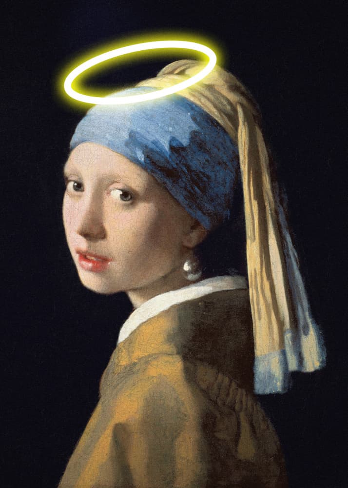 Classic Girl Halo by Artelele — canvas wall art