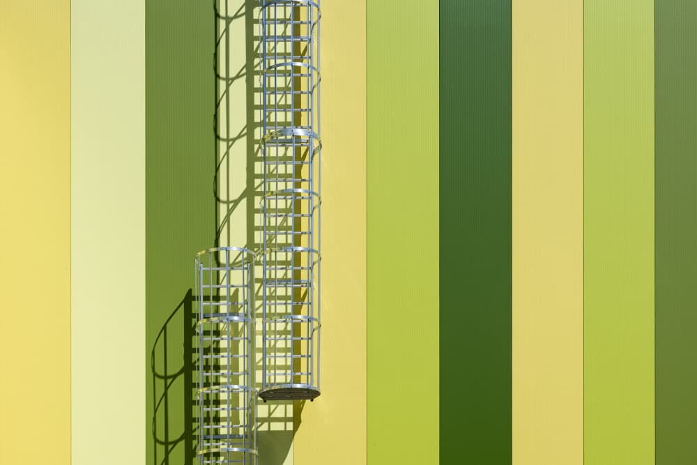 Sunny Striped Wall Ladder by Greetje van Son — canvas wall art