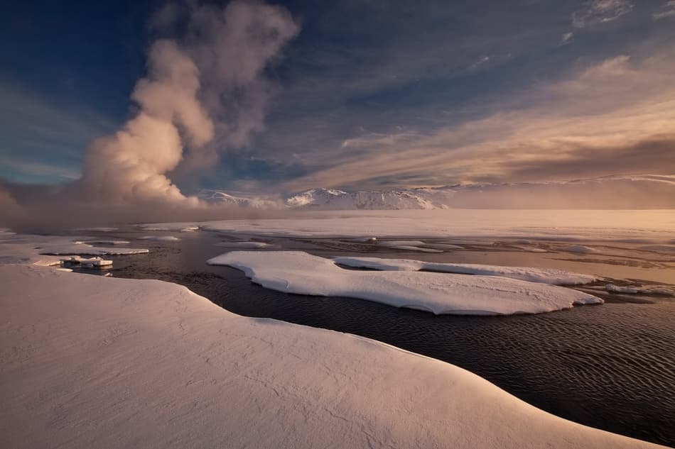 Arctic Steaming Landscape by Bragi Ingibergsson - BRIN — canvas wall art