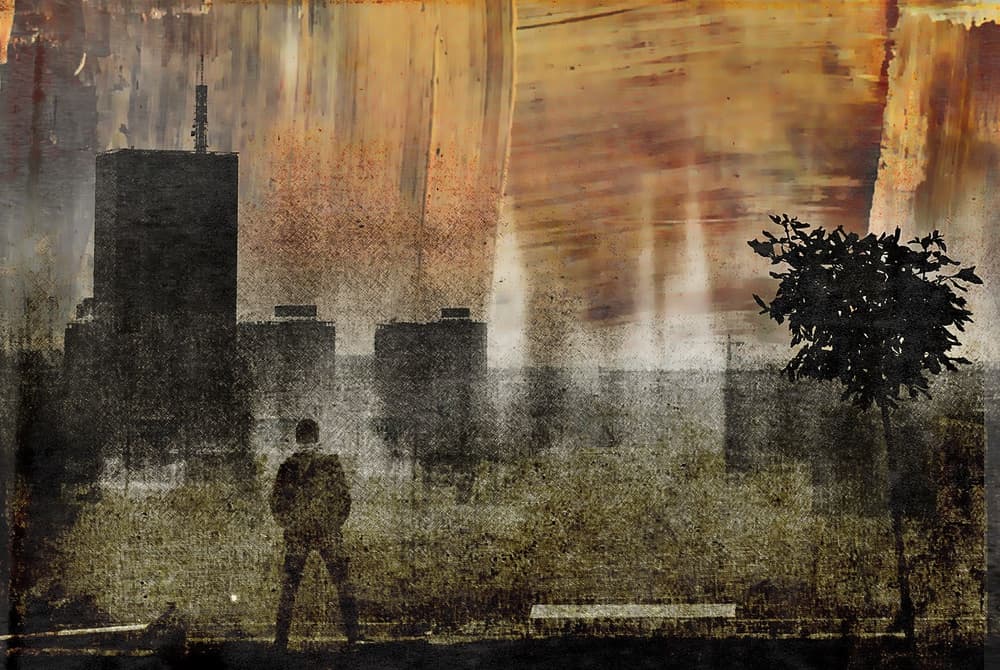 Solitary Urban Vista by Dalibor Davidovic — canvas wall art