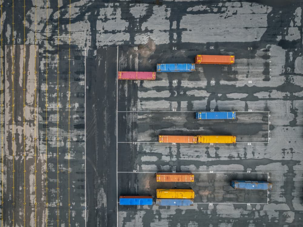 Colorful Shipping Containers by Carlos_Grury_Santos — canvas wall art