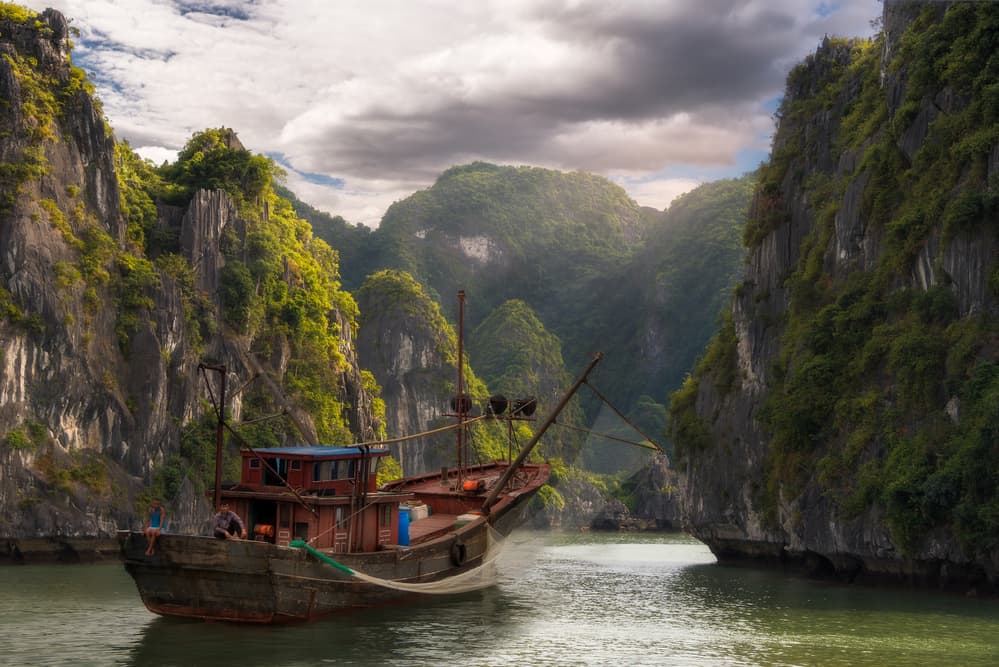 Majestic Ha Long Boat by Richard Vandewalle — canvas wall art