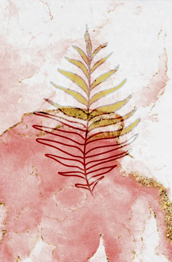 Blush Golden Fern by Fadil Roze — canvas wall art