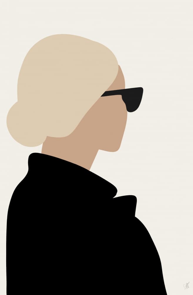Chic Minimalist Woman by Anne-Marie Volfova — canvas wall art