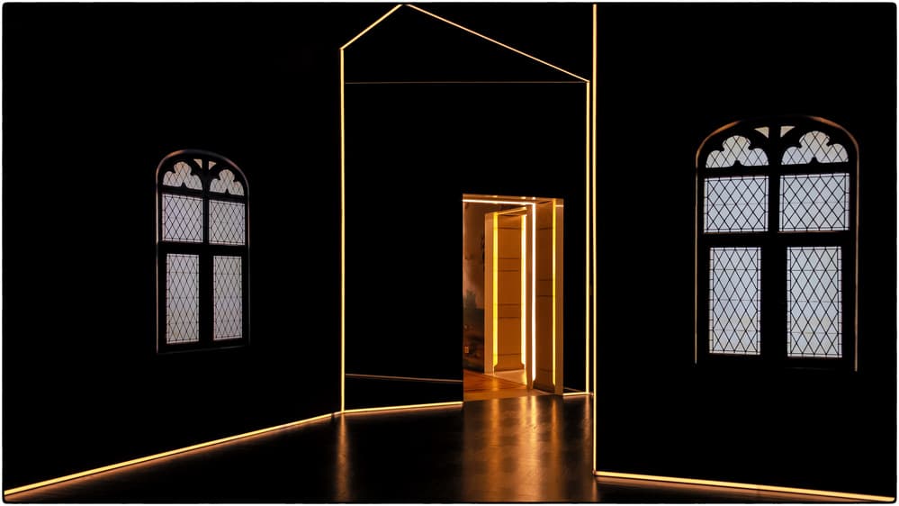 Illuminated Dark Interior by Lus Joosten — canvas wall art