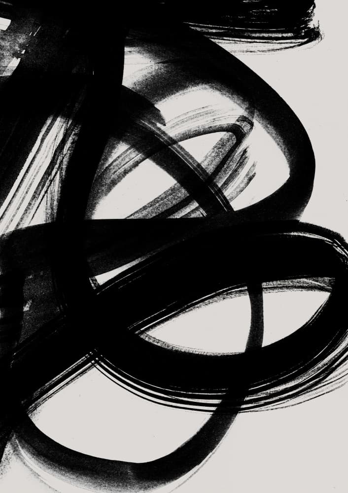 Abstract Brush Strokes 5 A1 by Mareike Böhmer — canvas wall art