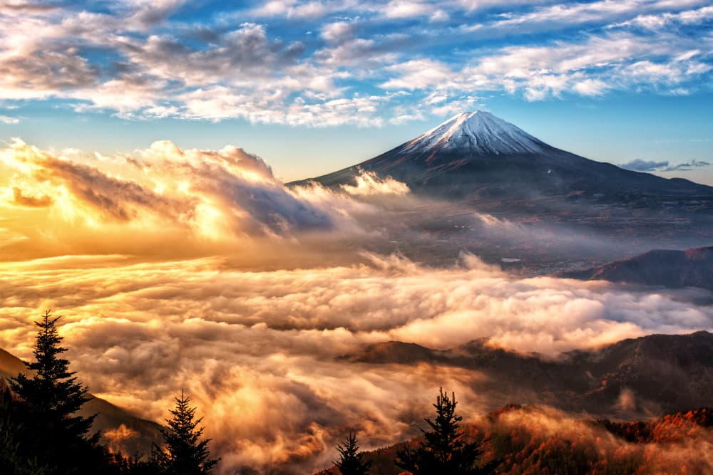 Mount Fuji Golden Hour by Naoya Yoshida — canvas wall art