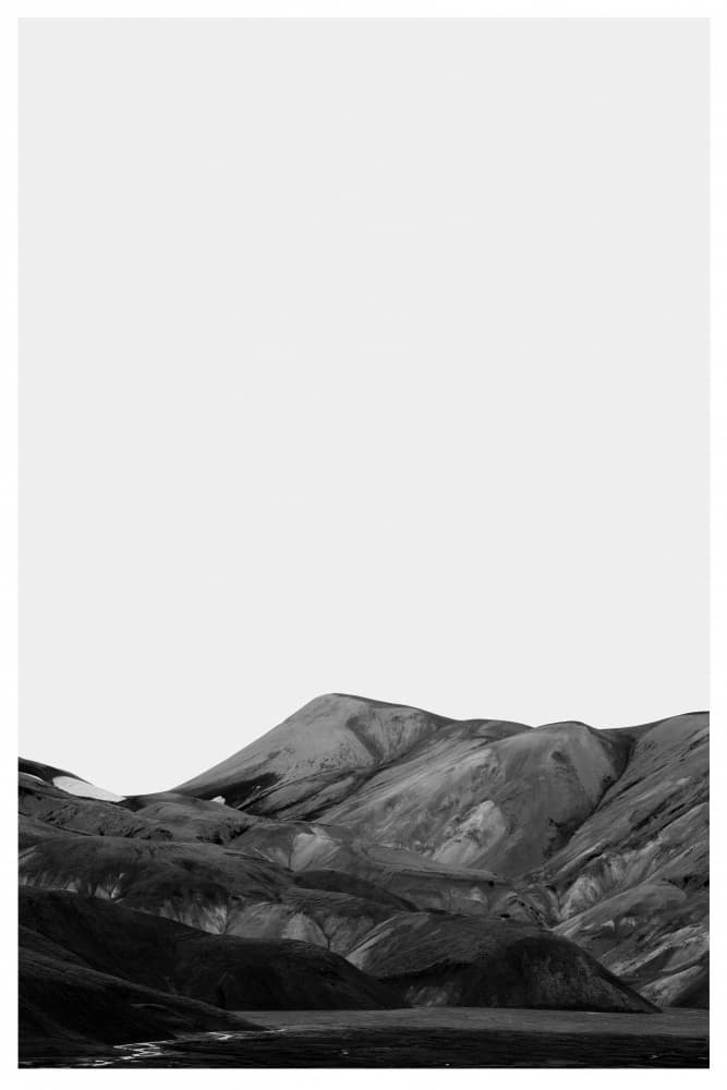 Monochrome Mountains by THE MIUUS STUDIO — canvas wall art