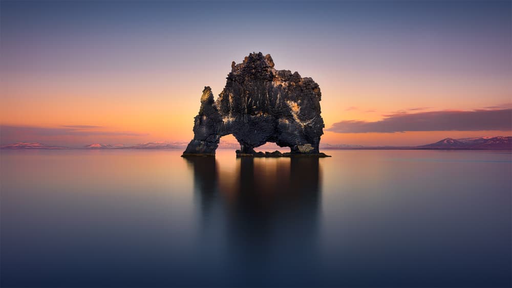 Majestic Sea Stack Sunset by Jesús M. García — canvas wall art