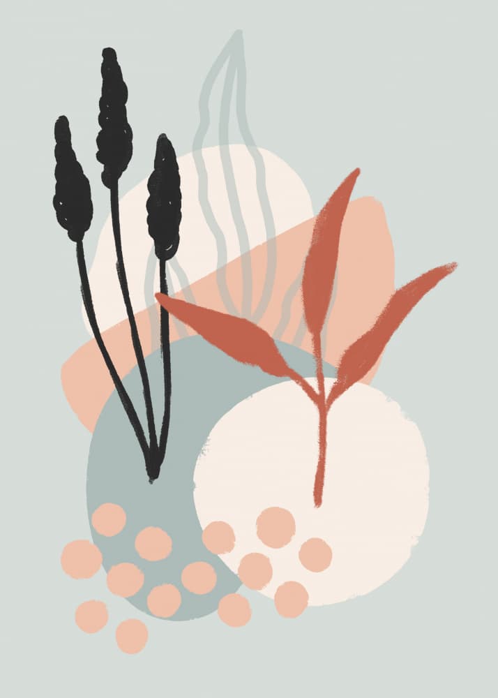 Soft Botanical Abstract by Sue Skellern — canvas wall art