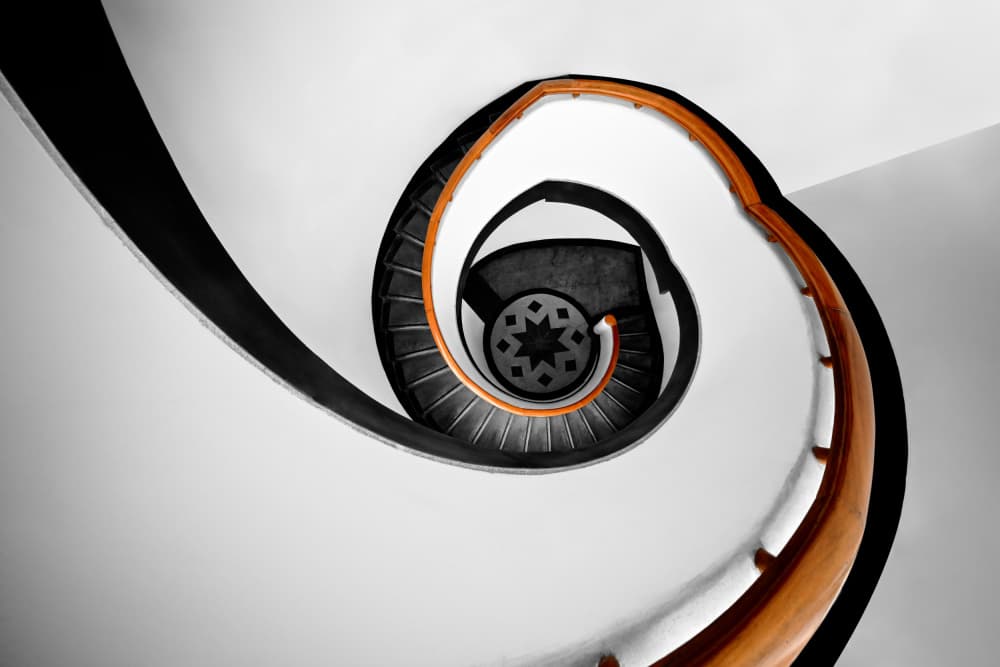 Elegant Spiral Staircase by konglingming — canvas wall art