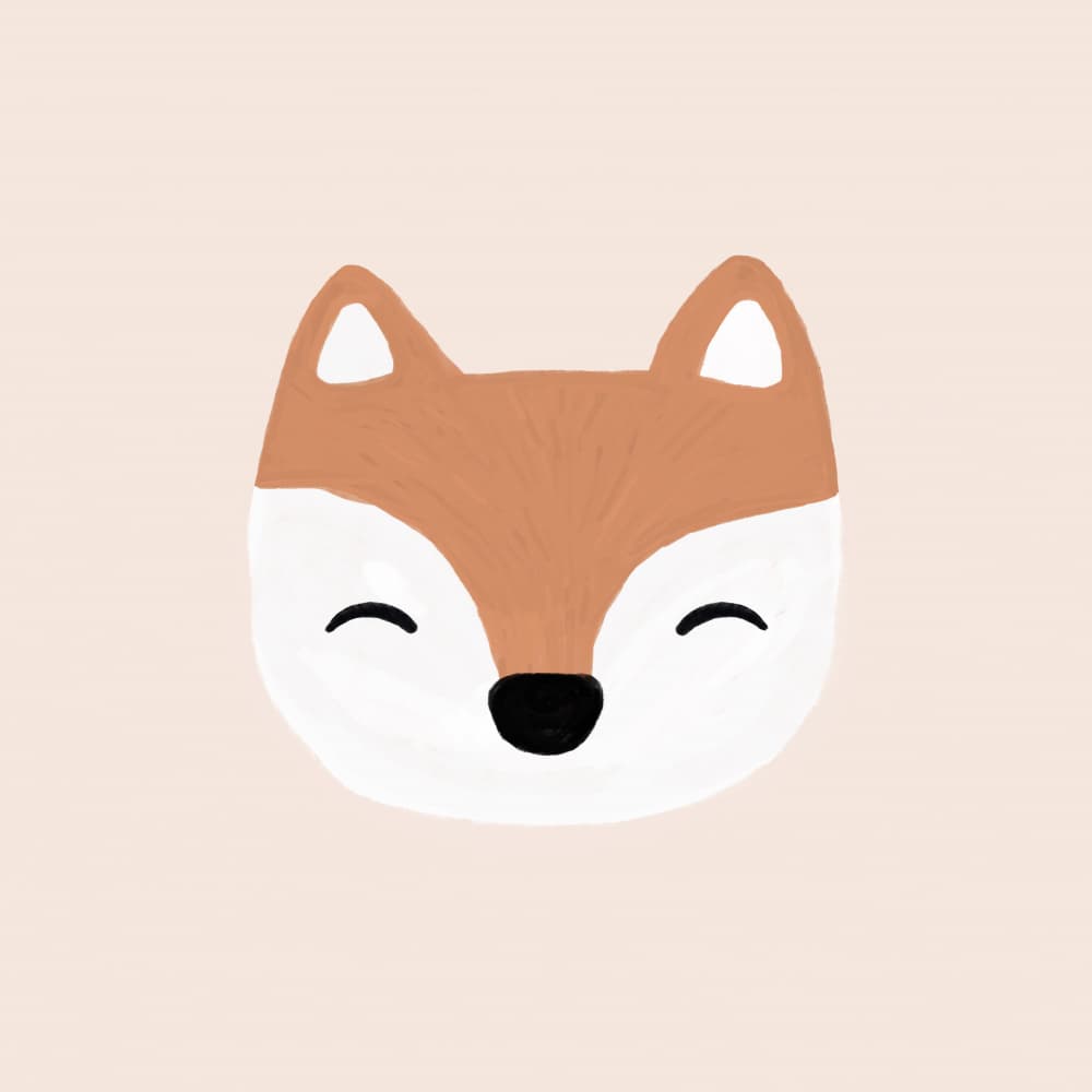 Happy Little Fox by Orara Studio — canvas wall art