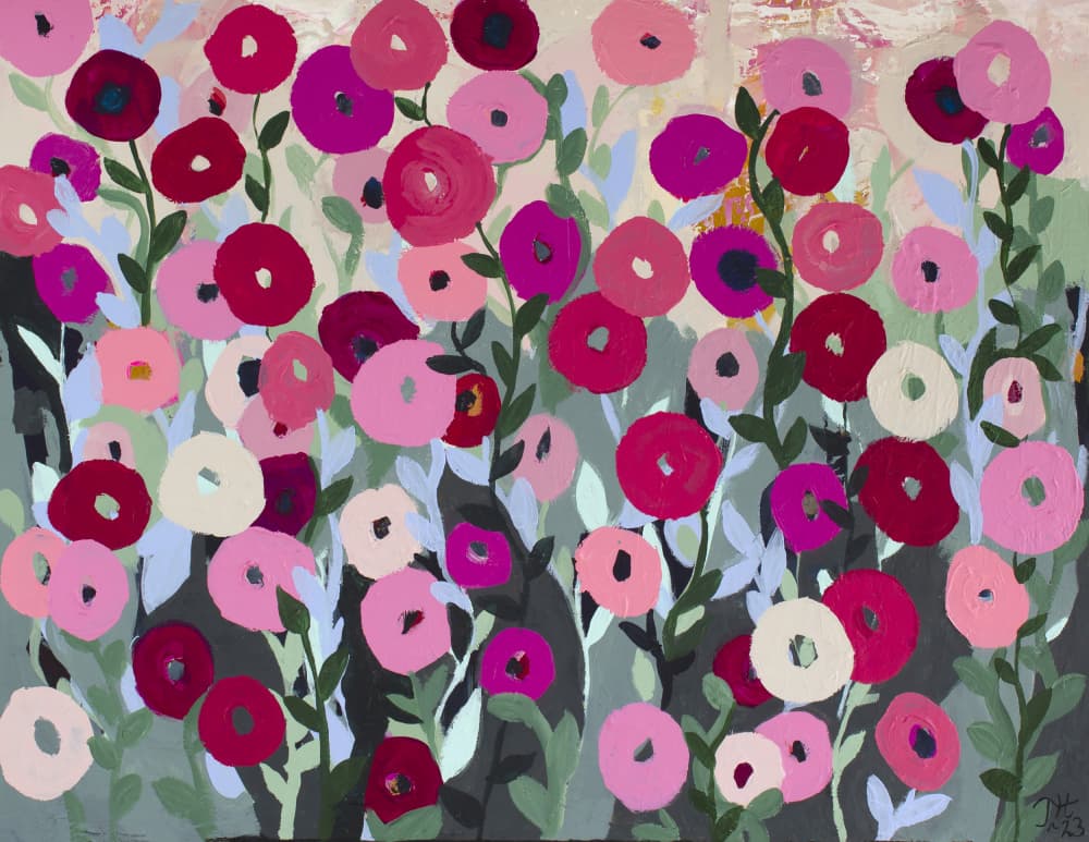 Colorful Garden Blooms by Tove Höglund — canvas wall art