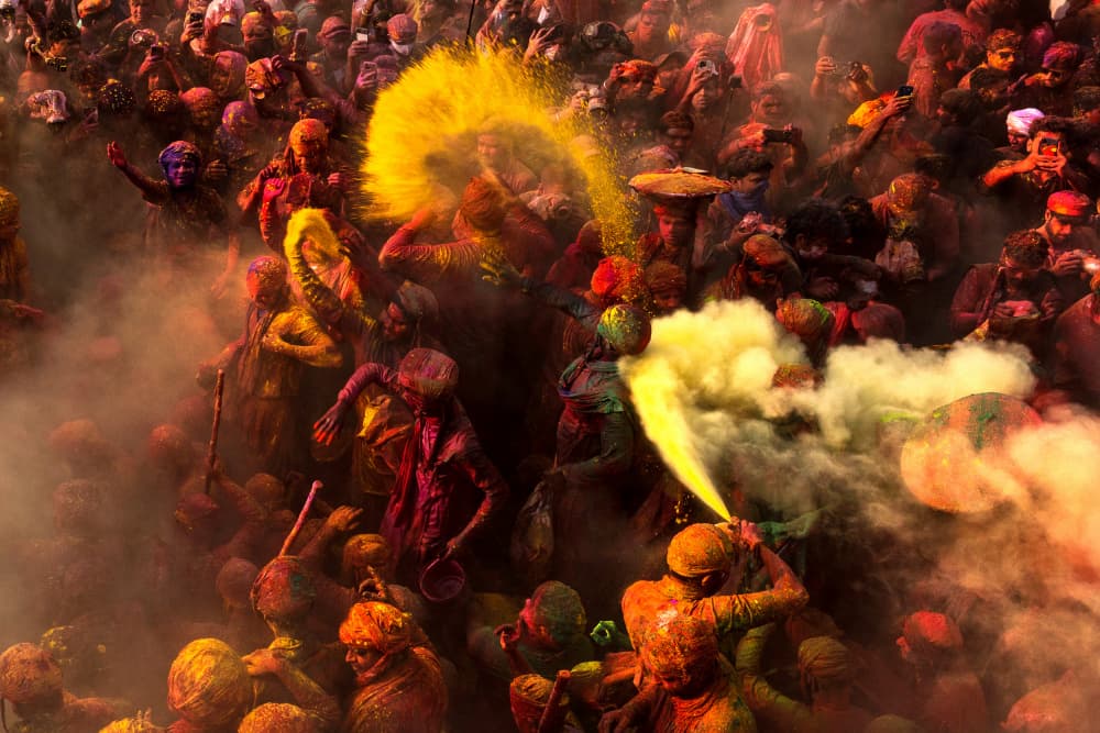 Holi Color Explosion by Prithul Das — canvas wall art