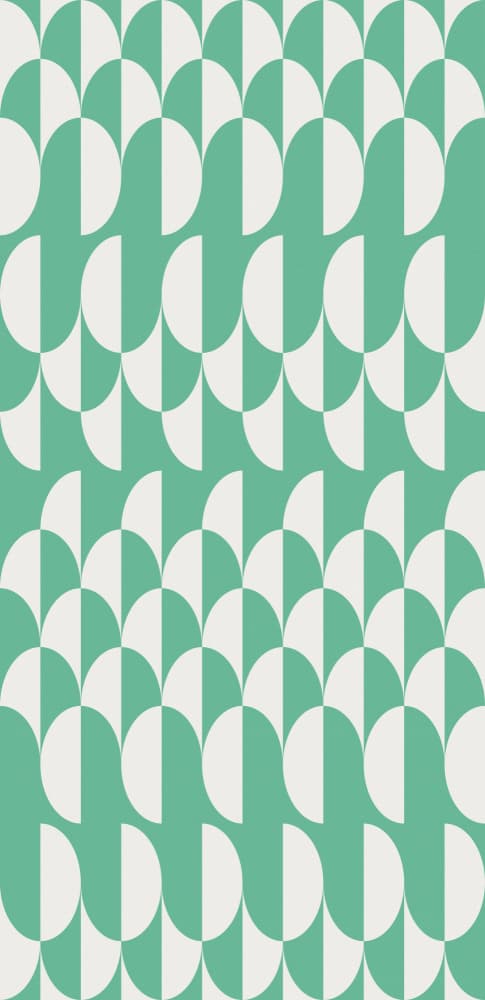 Teal Geometric Wave by Annick — canvas wall art