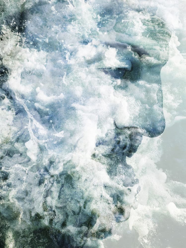 Ocean God Face by Angelo Cerantola — canvas wall art